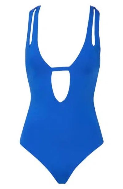 Becca Deep V-neck Teardrop One-piece Swimsuit