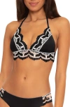 Becca Delilah Triangle Bikini Top In Black