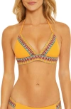 Becca Delilah Triangle Bikini Top In Sunflower