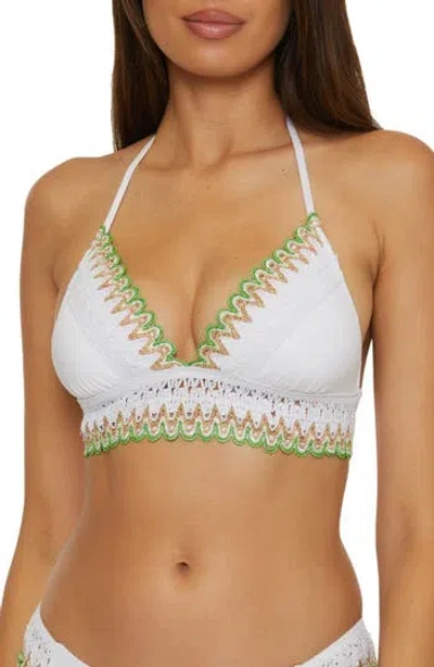 Becca Delilah Triangle Bikini Top In White
