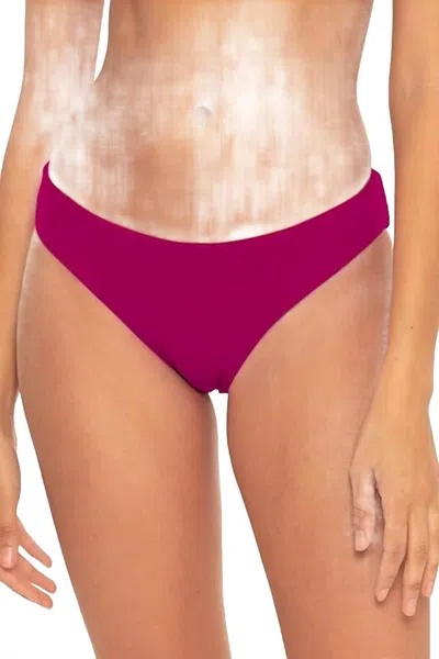 Becca Driftwood Adela Hipster Swim Bottom In Pomegranate In Purple