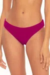 Becca Driftwood Adela Hipster Swim Bottom In Pomegranate In Red