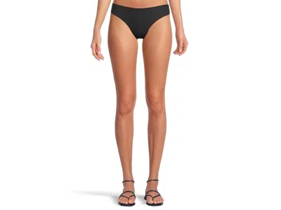 BECCA EDGE RIB BOTTOM SWIMWEAR WOMEN'S BLACK NYLON STRETCH COMFORT BUU1239