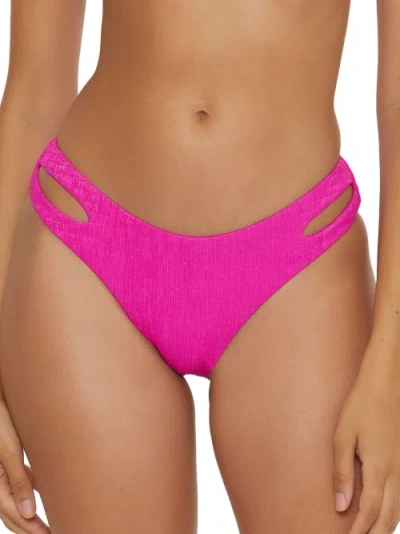 Becca Elise Hi-cut Bikini Bottom In Vivid Pink