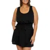 Becca Etc . Beach Date Tie Waist Cover-up Minidress