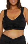 Becca Etc . Colorcode Shirred Bikini Top