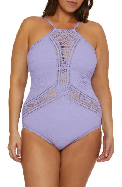 Becca Etc . Colourplay Lace Overlay One-piece Swimsuit