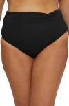 Becca Etc . Modern Edge High Waist Bikini Bottoms