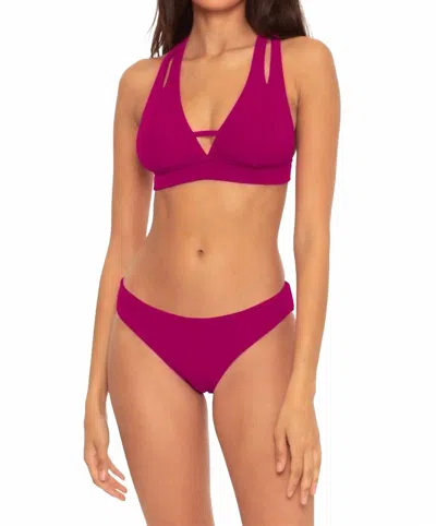 Becca Fine Line Halter Top In Deep Magenta In Purple