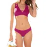 Becca Fine Line Hipster Swim Bottom In Pomegranate In Red