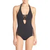 Becca Halter One-piece Swimsuit In Black
