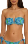 Becca High Neck Bikini Top In Multi
