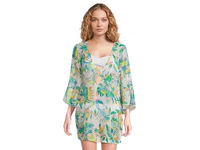 Becca Isle Verde Chiffon Tunic In Multi