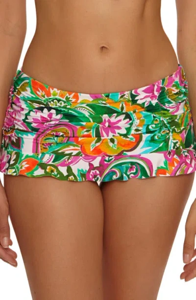 Becca La Vie Skirted Bikini Bottoms In Multi