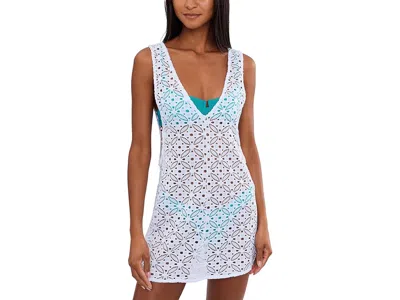 Becca Las Colinas Stretch Lace Dress In White