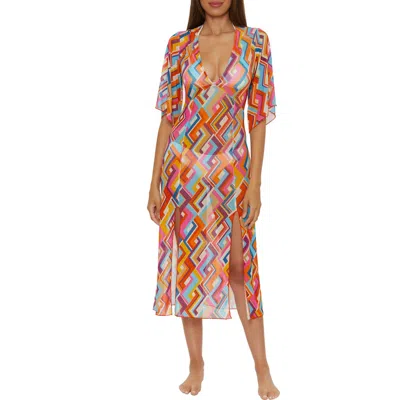 Becca Las Palmas Semisheer Mesh Cover-up Dress