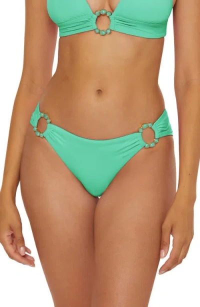 Becca Marble Canyon Ring Hipster Bikini Bottoms In Green