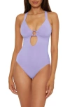 Becca Marble Canyon Ring One-piece Swimsuit In Bellflower