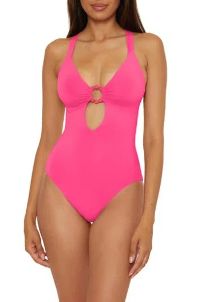 Becca Marble Canyon Ring One-piece Swimsuit In Pink