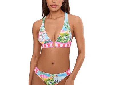 Becca Miami Beach Maddison Wide Band Halter Top In Multi