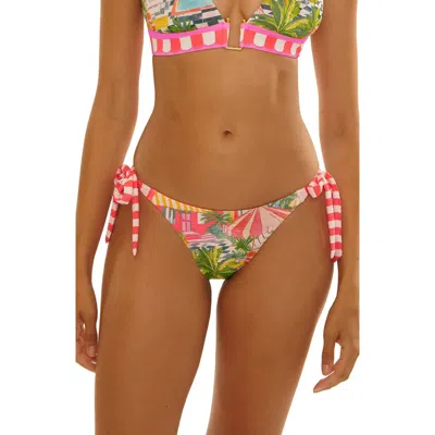 Becca Miami Beach Side Tie Bikini Bottoms In Multi