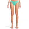 Becca Modern Edge Bottom Women's Aqua Sea Rib American Fit Swimwear Kfc106 In Blue