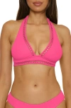 Becca Modern Edge Halter Bikini Top