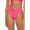 Becca Modern Edge High Waist Bikini Bottoms In Pink Glo