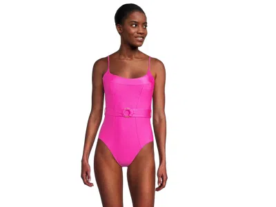 Becca Monte Carlo Makenna Rib One Piece Women's Swimsuits One Piece Azalea: Sm In Pink