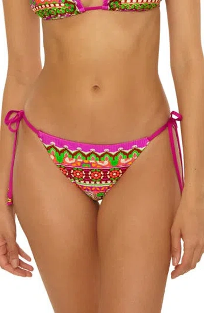 Becca Moroccan Side Tie Bikini Bottoms In Multi
