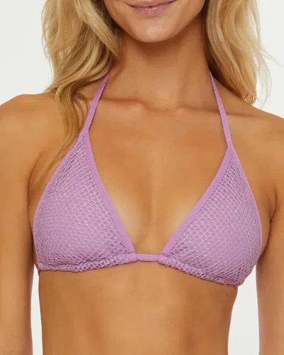 Becca Network 723047 Bikini Women's Large Malva Pink Stretch Triangle Top Vda217