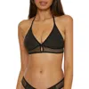Becca Network Halter Bikini Top In Black