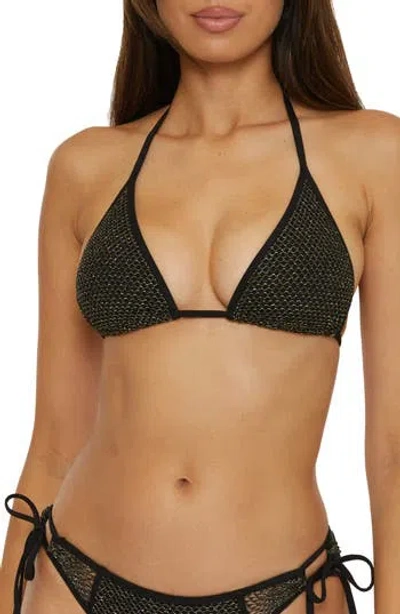 Becca Network Triangle Bikini Top In Black