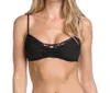 Becca No Strings Attached Macrame Bralette Bikini Top In Black In Black