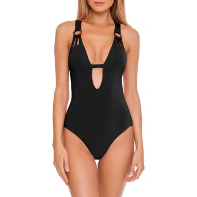 Becca O-ring One-piece Swimsuit In Black