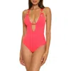 Becca O-ring One-piece Swimsuit In Grapefruit