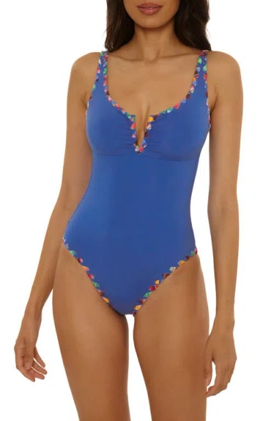 Becca On The Edge One-piece Swimsuit In Blue