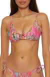 Becca Polynesia Bikini Top In Pink Multi
