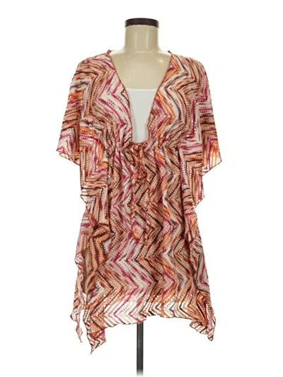 Pre-owned Becca Poncho In Orange