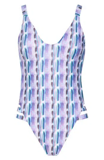 Becca Print High Cut One-piece Swimsuit In Reflections