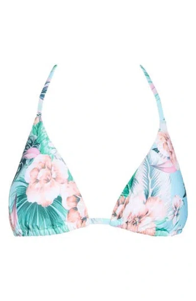 Becca Print Strappy Triangle Bikini Top In Miami Lane