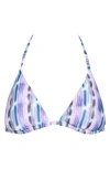 Becca Print Strappy Triangle Bikini Top In Reflection