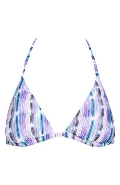 Becca Print Strappy Triangle Bikini Top In Reflection