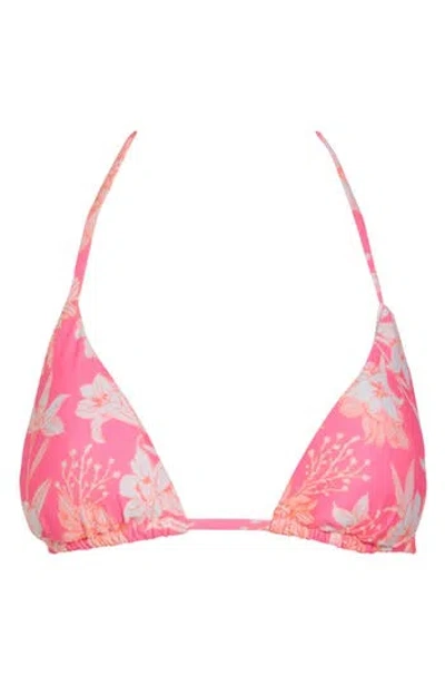 Becca Print Strappy Triangle Bikini Top In Wildflower