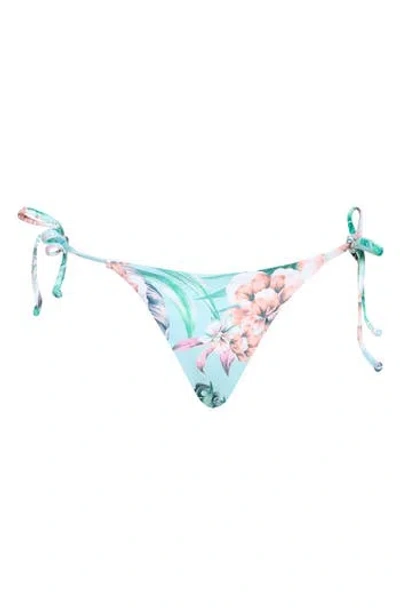 Becca Print Tie Side Bikini Bottoms In Miami Lane