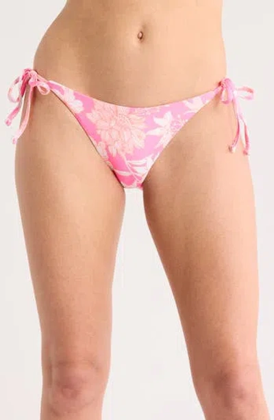 Becca Print Tie Side Bikini Bottoms In Wildflower