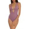 Becca Prism Cutout One-piece Swimsuit In Fig