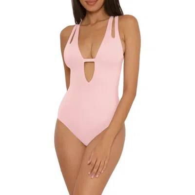 Becca Prism Cutout One-piece Swimsuit In Primrose Pink