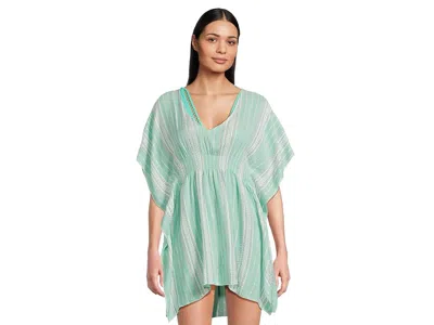 Becca Radiance Plunge Neckline Tunic In Blue