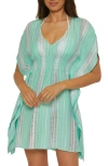Becca Radiance Woven Cover-up Tunic In Green